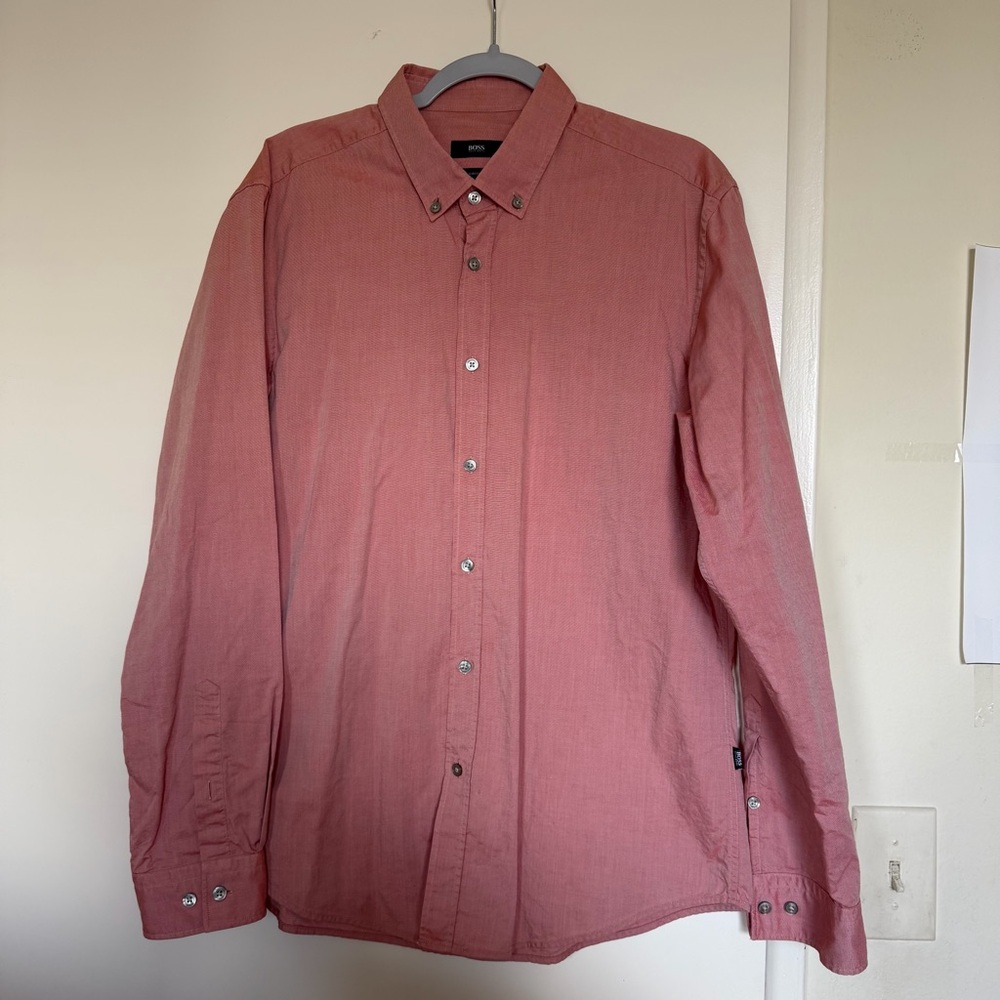 Hugo BOSSMen's Pink Shirt size XL